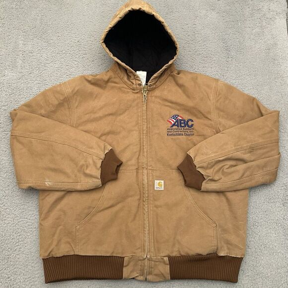 Carhartt Other - Vintage Carhartt Jacket Men's XL J140 BRN Quilt Lined Distressed Made in USA